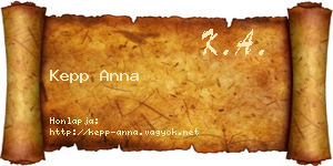 Kepp Anna névjegykártya